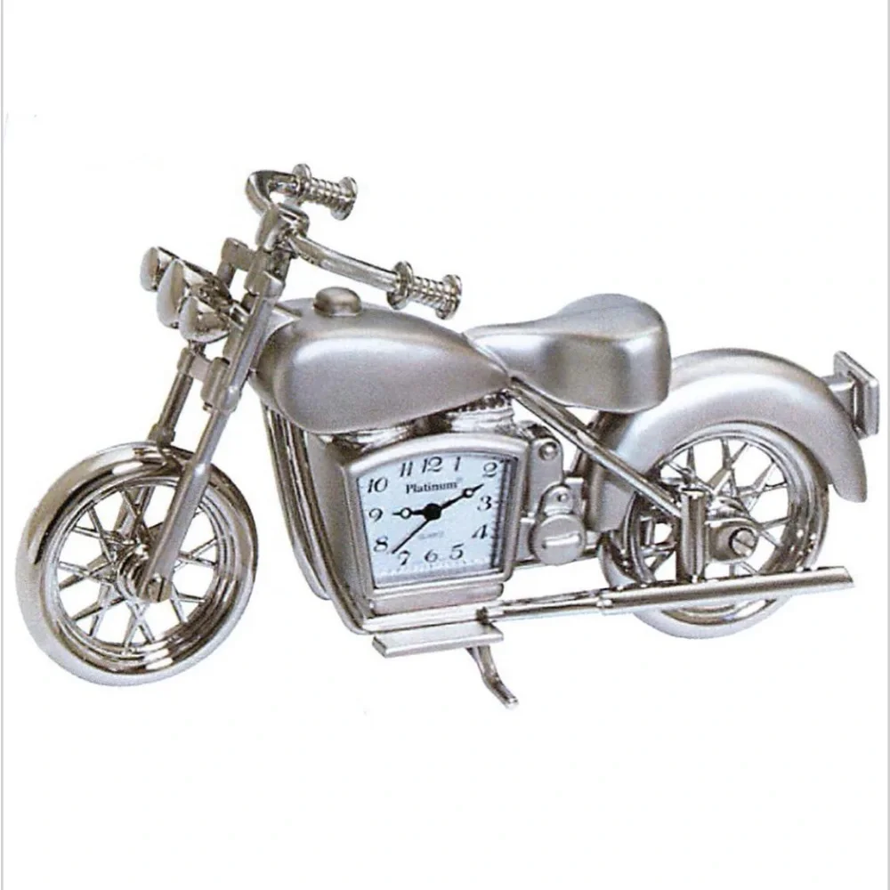 Retro motorcycle desk clock